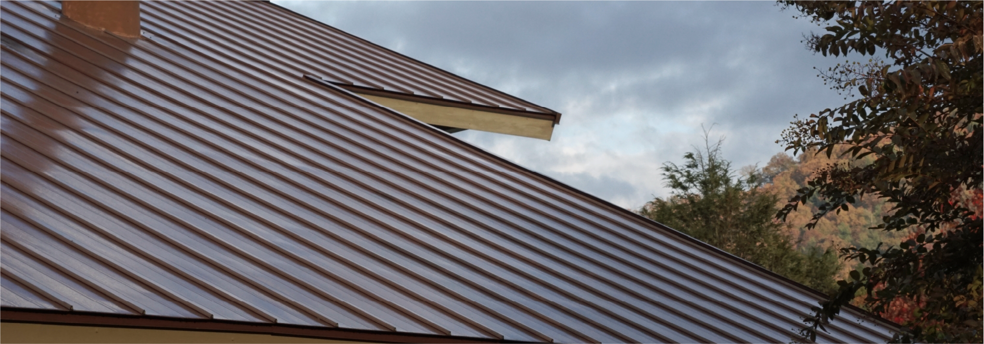 Image of a home with standing seam metal roofing