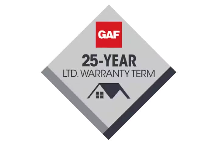 GAF 25 Year Limited Warranty Logo