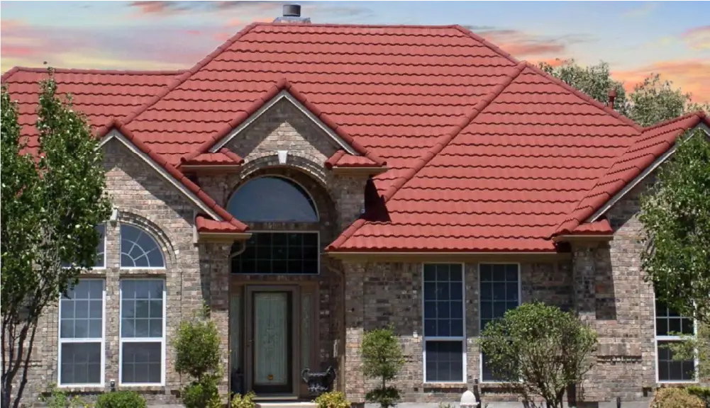 House with Decra stone-coated steel metal roofing